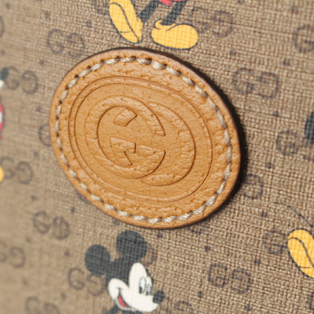 Gucci Disney GG Supreme Leather Mickey Mouse Interlocking Backpack Daypack Beige - Picture 7 of 10